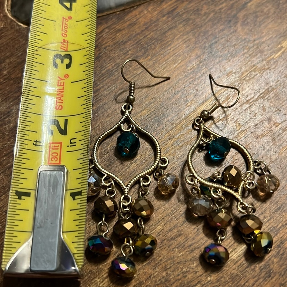 Multi colored drop earrings